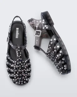 Ankle Strap*Melissa Possession Crystals Smokey Black