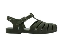 Ankle Strap*Melissa Possession Velvet Green Flocked