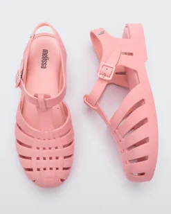 Ankle Strap*Melissa Possession Velvet Pink Flocked