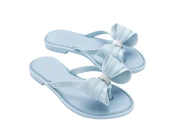 Flip Flops*Melissa Slim Flip Flop Glitter Blue