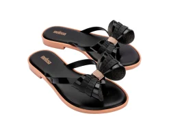 Flip Flops*Melissa Slim Flip Flop Black/Beige