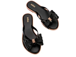 Flip Flops*Melissa Slim Flip Flop Black/Beige