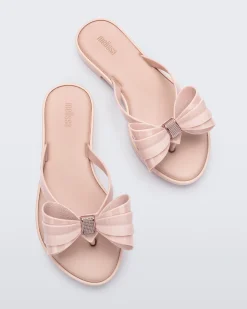 Flip Flops*Melissa Slim Flip Flop Glitter Pink