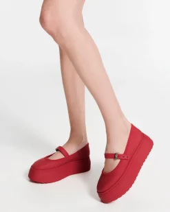 Platforms|Ballet Flats*Melissa Soft Ballerina Platform Red