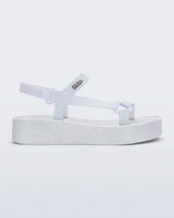 Ankle Strap|Platform*Melissa Sun Downtown Platform White Glitter