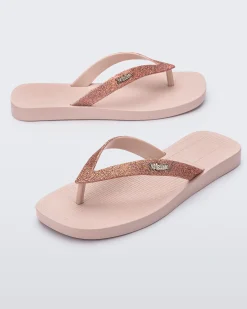 Flip Flops*Melissa Sun Long Beach Light Pink/Glitter