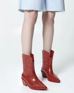Boots*Melissa Texas Metallic Red