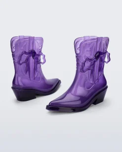 Boots*Melissa Texas Transparent Purple