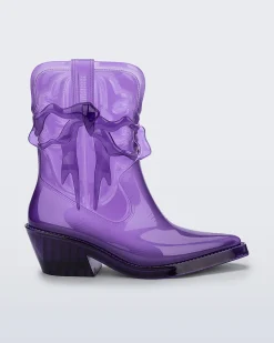 Boots*Melissa Texas Transparent Purple