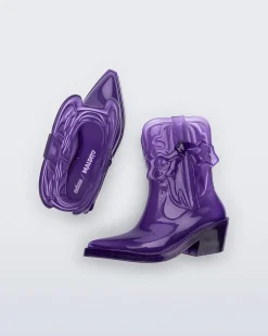 Boots*Melissa Texas Transparent Purple