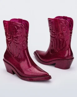 Boots*Melissa Texas Glitter Pink