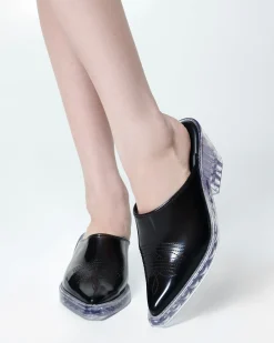 Heels|Mules*Melissa Texas Mule Black/Clear