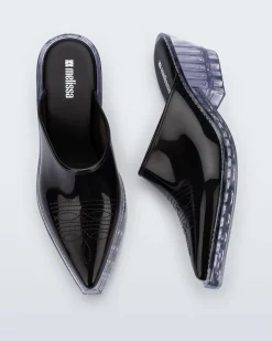 Heels|Mules*Melissa Texas Mule Black/Clear